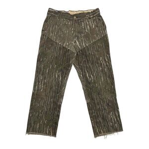 Vintage Cabela's Camo Pants Realtree‎ USA Made Worn Distressed Cut Off